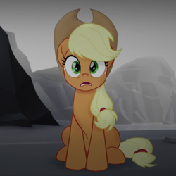 Size: 804x804 | Tagged: safe, screencap, applejack, earth pony, pony, my little pony: the movie, cropped, female, mare, solo