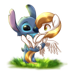 Size: 1200x1200 | Tagged: safe, artist:hellaoggi, oc, oc:coffee cream, pegasus, crossover, stitch