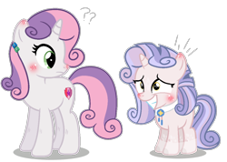 Size: 1200x856 | Tagged: safe, artist:star-gaze-pony, sweetie belle, oc, oc:roulade mi bella, pony, unicorn, base used, female, filly, mother and child, mother and daughter, offspring, parent and child, parent:biscuit, parent:sweetie belle, simple background, transparent background