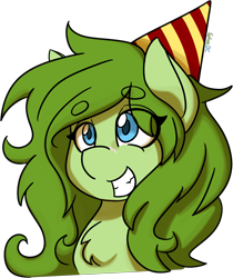Size: 1280x1523 | Tagged: safe, artist:spheedc, oc, oc only, oc:lief, pegasus, commission, digital art, hat, party hat, simple background, solo, transparent background