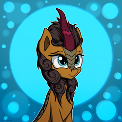 Size: 3000x3000 | Tagged: safe, artist:adagiostring, pumpkin smoke, kirin, background kirin, cute, my little pony, smiling, solo