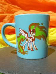 Size: 906x1208 | Tagged: safe, artist:malte279, daybreaker, pony, craft, cup, porcelain painting