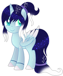Size: 2360x2837 | Tagged: safe, artist:rukemon, oc, oc:galaxy guardian, alicorn, pony, colored wings, constellation, ethereal mane, female, gradient wings, mare, simple background, solo, starry mane, transparent background, two toned wings, wings