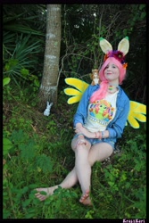 Size: 3456x5184 | Tagged: safe, artist:krazykari, fluttershy, human, squirrel, clothes, cosplay, costume, irl, irl human, photo, plushie, pony ears, solo