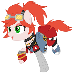 Size: 3571x3532 | Tagged: safe, artist:kai-alive, oc, oc only, oc:anarchy gear, cyborg, earth pony, pony, amputee, bedroom eyes, belt, bracelet, choker, clothes, commission, converse, cute, eyeshadow, female, fingerless gloves, gloves, jewelry, makeup, mare, necklace, open mouth, pigtails, prosthetic leg, prosthetic limb, prosthetics, raised hoof, raised leg, shirt, shoes, simple background, skirt, socks, solo, striped socks, t-shirt, transparent background, twintails, vest, wristband