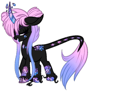 Size: 900x700 | Tagged: safe, artist:peachesandcreamated, oc, oc only, kirin, cloven hooves, crystalline, kirin oc, leonine tail, simple background, solo, transparent background, unshorn fetlocks