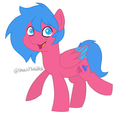 Size: 676x676 | Tagged: safe, artist:sketch the witch, oc, oc:neon burst, pegasus, pony, male, trap