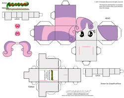 Size: 2979x2354 | Tagged: safe, artist:grapefruitface1, part of a set, sweetie belle, pony, arts and crafts, cubeecraft, printable, template