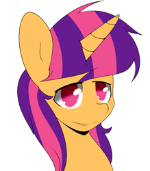 Size: 1699x1939 | Tagged: safe, artist:color-spark, oc, oc:color spark, pony, unicorn, bust, female, mare, portrait, simple background, solo, white background