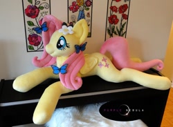 Size: 1280x944 | Tagged: safe, artist:purplenebulastudios, fluttershy, pony, irl, life size, photo, plushie, solo