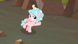 Size: 1920x1080 | Tagged: safe, screencap, cozy glow, pegasus, pony, frenemies (episode), female, filly, foal, raised hoof, solo