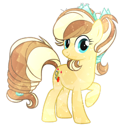 Size: 928x919 | Tagged: safe, artist:galaxyswirlsyt, oc, oc only, oc:apple pie, crystal pony, earth pony, pony, crystallized, female, mare, offspring, parent:applejack, parent:caramel, parents:carajack, simple background, solo, transparent background