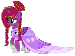 Size: 4132x3084 | Tagged: safe, artist:diamond-chiva, oc, oc:diamond-chi, alicorn, pony, clothes, coronation dress, dress, female, high res, mare, simple background, solo, transparent background