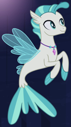 Size: 475x855 | Tagged: safe, screencap, terramar, seapony (g4), surf and/or turf, cropped, solo