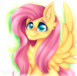 Size: 1024x1008 | Tagged: safe, artist:coffee-draws, artist:marty-draws, fluttershy, pegasus, pony, collaboration, chest fluff, cute, ear fluff, female, mare, shyabetes, simple background, smiling, solo, transparent background