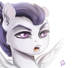 Size: 1727x1603 | Tagged: safe, artist:lavendersweet69, rumble, pegasus, pony, bust, cheek fluff, colt, ear fluff, male, open mouth, portrait, simple background, solo, spread wings, white background, wings