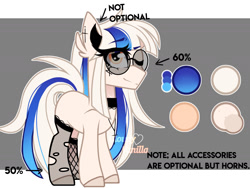 Size: 2000x1500 | Tagged: safe, artist:cloudy vanilla, oc, oc:ayuko, demon, pony, halfdemon, reference sheet