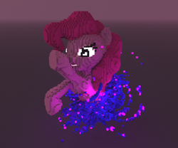 Size: 960x800 | Tagged: safe, artist:apple joy, pinkie pie, earth pony, pony, female, portal, solo, voxel art