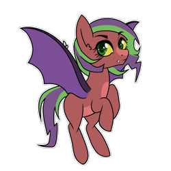 Size: 3000x3000 | Tagged: source needed, safe, artist:nomipolitan, oc, bat pony, pony, bat pony oc, fangs, single fang, solo, tattered bangs