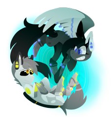 Size: 1776x1932 | Tagged: safe, artist:neonnecr0sis, oc, oc:p4ng0, oc:w1, pony, commission