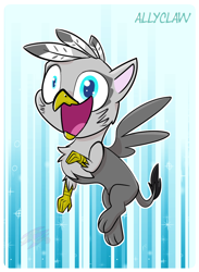 Size: 838x1147 | Tagged: safe, artist:allyclaw, oc, oc:inky beaker, griffon, my little pony: pony life, crazy face, faic