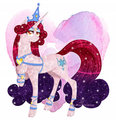 Size: 2871x3022 | Tagged: safe, artist:blumydia, idw, princess amore, crystal pony, pony, unicorn, crown, female, jewelry, mare, regalia, solo