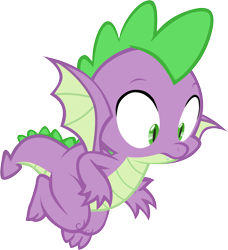 Size: 3355x3673 | Tagged: safe, artist:tummygut, spike, dragon, a trivial pursuit, claws, flying, male, simple background, tail, transparent background, vector, winged spike, wings