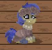 Size: 171x163 | Tagged: safe, oc, oc:myra harp, pony, unicorn, flower, flower in hair, pixelated, pony town