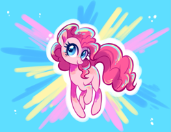 Size: 967x747 | Tagged: safe, artist:neythancake, pinkie pie, earth pony, pony, abstract background, cute, diapinkes, female, mare, solo