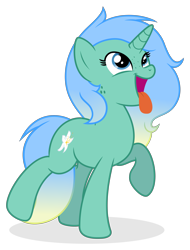 Size: 4075x5368 | Tagged: safe, artist:limedreaming, oc, oc only, oc:lily pond, pony, unicorn, female, freckles, mare, silly, simple background, solo, transparent background, vector