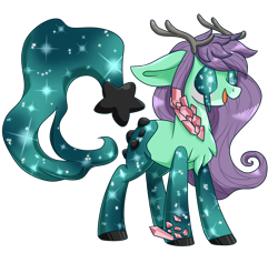 Size: 1900x1800 | Tagged: safe, artist:jagga-chan, oc, oc:cosmos, original species, colored hooves, male, simple background, solo, starry eyes, starry tail, transparent background, wingding eyes