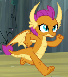 Size: 545x617 | Tagged: safe, screencap, smolder, dragon, uprooted, cropped, dragoness, female, running, solo