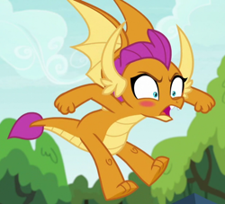 Size: 616x560 | Tagged: safe, screencap, smolder, dragon, uprooted, blushing, cropped, cute, dragoness, female, smolderbetes, solo