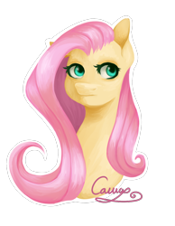 Size: 1118x1441 | Tagged: safe, artist:sugarponypie, fluttershy, pegasus, pony, bust, female, floppy ears, mare, simple background, solo, transparent background