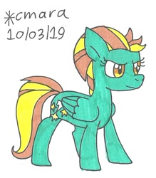 Size: 711x811 | Tagged: safe, artist:cmara, lightning dust, pony, simple background, white background