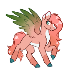 Size: 800x800 | Tagged: safe, artist:flaming-trash-can, pegasus, pony, art trade, simple background, solo