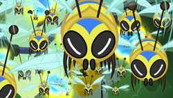 Size: 1280x720 | Tagged: safe, screencap, bee, flash bee, insect, a health of information, swarm