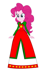 Size: 550x930 | Tagged: safe, artist:cartoonmasterv3, pinkie pie, human, equestria girls, christmas, clothes, female, holiday, humanized, long skirt, simple background, skirt, solo, transparent background, vector