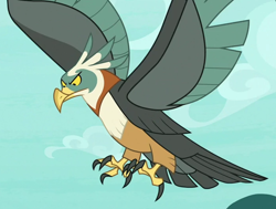 Size: 700x530 | Tagged: safe, screencap, bird, roc, molt down, cropped, solo, spread wings, wings