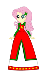 Size: 550x930 | Tagged: safe, artist:cartoonmasterv3, fluttershy, human, equestria girls, christmas, clothes, female, holiday, humanized, long skirt, simple background, skirt, solo, transparent background, vector