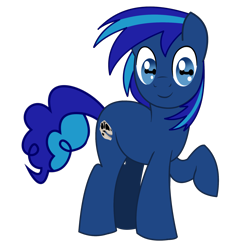 Size: 2200x2200 | Tagged: safe, artist:succubi samus, oc, oc only, oc:cobalt fossil, 2020 community collab, button eyes, cute, derpibooru community collaboration, male, pose, raised hoof, show accurate, simple background, solo, stallion, transparent background, wingding eyes