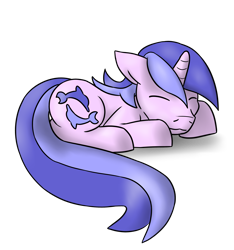 Size: 3160x3381 | Tagged: safe, artist:timsplosion, sea swirl, seafoam, pony, unicorn, background pony, commission, cute, eyes closed, female, mare, prone, simple background, sleeping, solo, transparent background