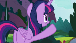 Size: 1280x720 | Tagged: safe, screencap, twilight sparkle, twilight sparkle (alicorn), alicorn, pony, between dark and dawn, butt, female, plot, solo