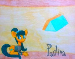 Size: 1075x841 | Tagged: safe, artist:dialysis2day, oc, oc:paulina (dialysis2day), earth pony, pony, clothes, female, mare, prone, shirt, solo, traditional art