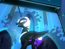 Size: 2048x1536 | Tagged: safe, artist:feuerrader-nmm, nightmare moon, pony, 3d, solo