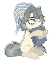 Size: 2389x2677 | Tagged: safe, artist:sugaryicecreammlp, oc, oc:hiroki, earth pony, pony, female, hat, mare, nightcap, pillow, simple background, solo, transparent background