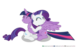 Size: 8000x4950 | Tagged: safe, artist:asrafpie, derpibooru import, rarity, twilight sparkle, twilight sparkle (alicorn), alicorn, pony, unicorn, fame and misfortune, simple background, transparent background, vector, we're not flawless