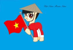 Size: 3860x2636 | Tagged: safe, artist:ngthanhphong, pony, flag, vietnam, vietnamese