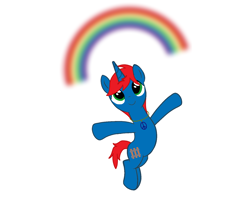 Size: 1600x1258 | Tagged: safe, artist:ry-bluepony1, oc, oc only, oc:train track, pony, unicorn, base used, hippie, imagination, jewelry, male, necklace, nobody cares, peace symbol, rainbow, simple background, solo, unicorn oc, white background