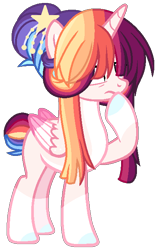 Size: 420x664 | Tagged: safe, artist:cosmic-wonders, oc, oc:astral star, alicorn, pony, base used, female, magical lesbian spawn, mare, offspring, parent:rainbow dash, parent:twilight sparkle, parents:twidash, simple background, solo, transparent background